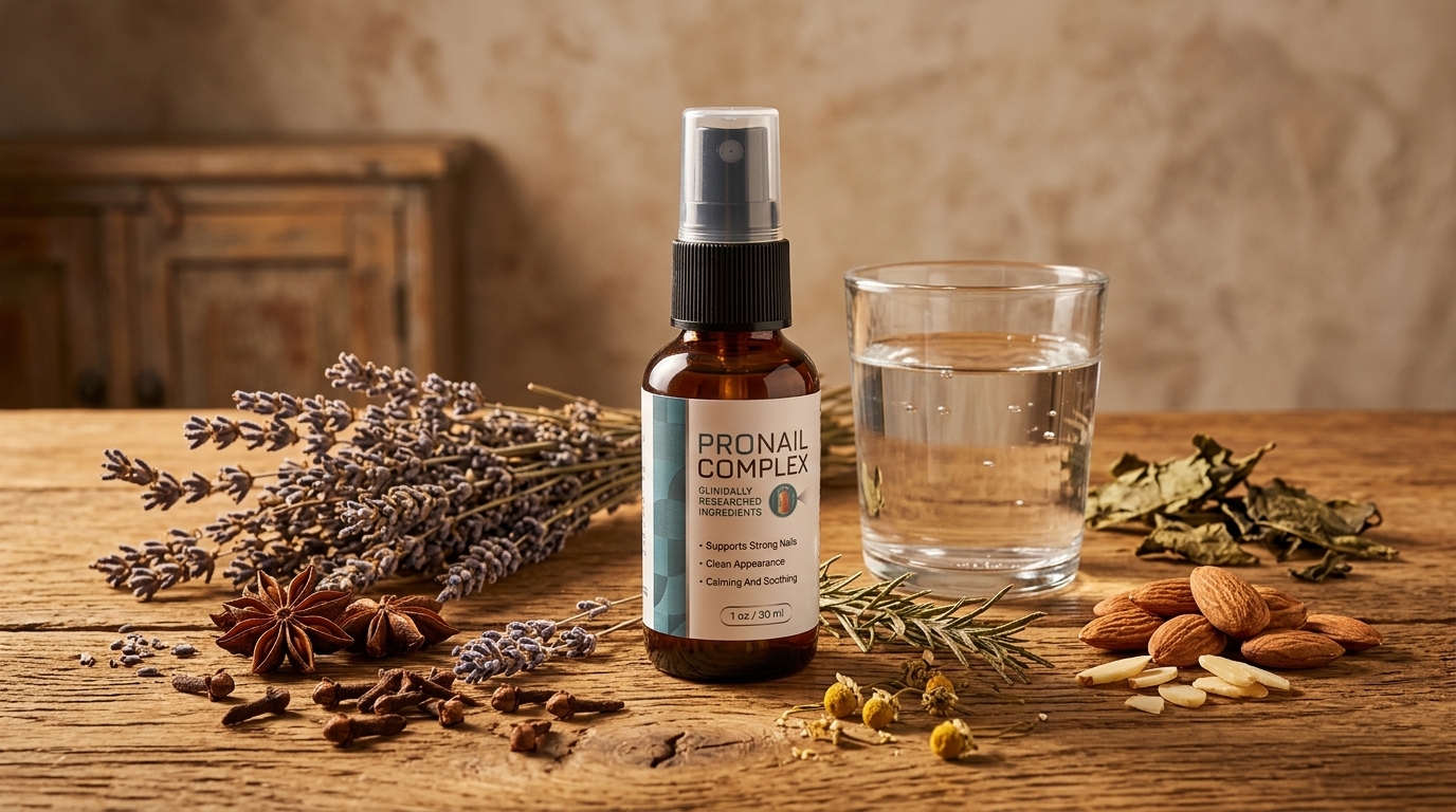 ProNail Complex user applying spray for healthy feet